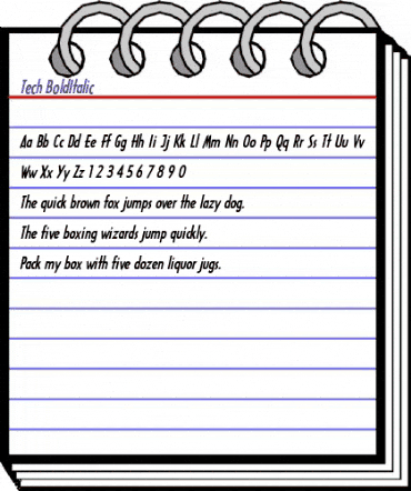 Tech BoldItalic animated font preview Tech BoldItalic animated font preview