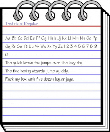 Technical normal animated font preview Technical normal animated font preview
