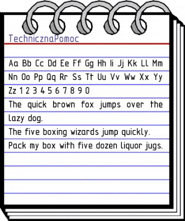 TechnicznaPomoc Regular animated font preview TechnicznaPomoc Regular animated font preview