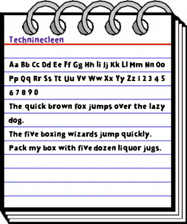 Techninecleen Regular animated font preview Techninecleen Regular animated font preview