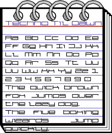 Techno 'Til Dawn Regular animated font preview