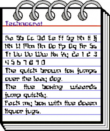 Technocrat Normal animated font preview
