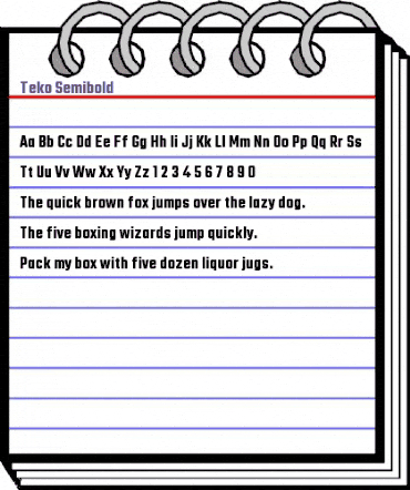 Teko Semibold Regular animated font preview Teko Semibold Regular animated font preview