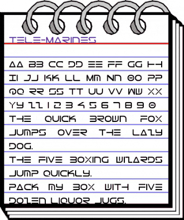 Tele-Marines Regular animated font preview Tele-Marines Regular animated font preview