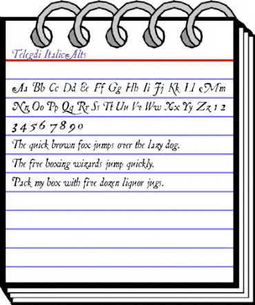 Telegdi ItalicAlts animated font preview Telegdi ItalicAlts animated font preview