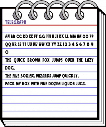 Telegraph Regular animated font preview Telegraph Regular animated font preview