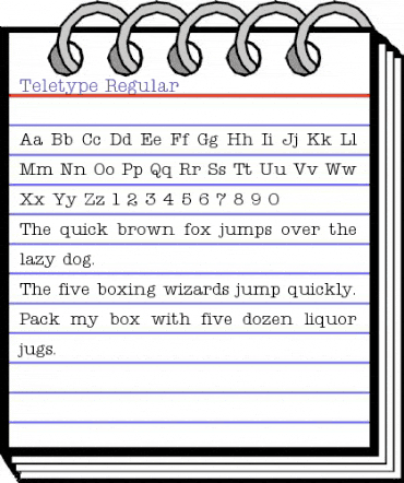 Teletype Regular animated font preview