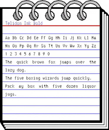 Telidon Ink Bold animated font preview