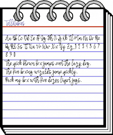 Telletubies Regular animated font preview
