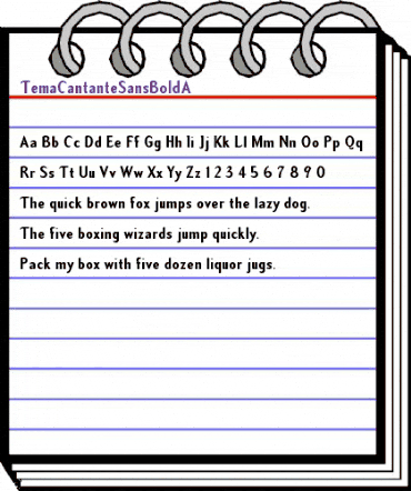 TemaCantanteSans Regular animated font preview