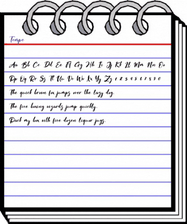 Tempe! Regular animated font preview Tempe! Regular animated font preview