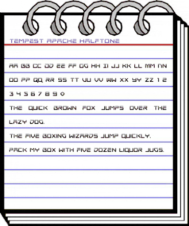 Tempest Apache Halftone Regular animated font preview Tempest Apache Halftone Regular animated font preview