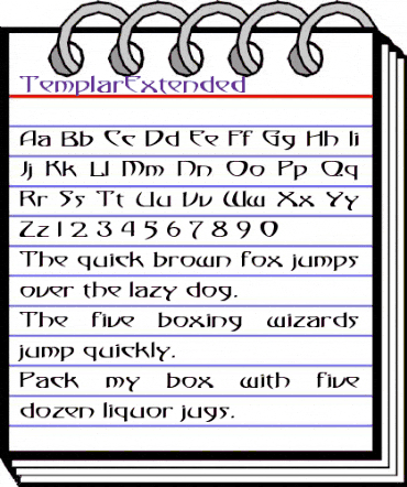 TemplarExtended Regular animated font preview TemplarExtended Regular animated font preview
