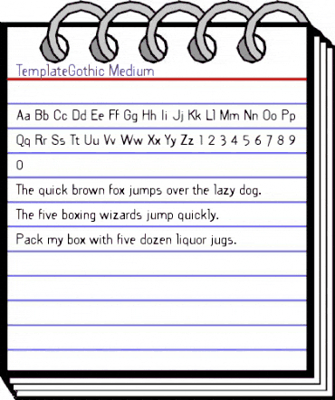 TemplateGothic Medium animated font preview TemplateGothic Medium animated font preview