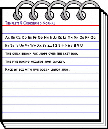 Templett S Condensed Normal animated font preview Templett S Condensed Normal animated font preview