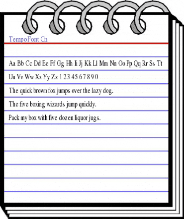 TempoFont Cn Regular animated font preview