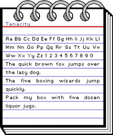 Tenacity Regular animated font preview