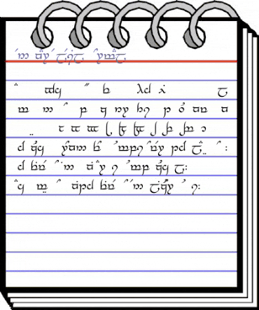 Tengwar-Elesil Normal animated font preview