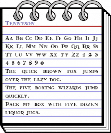 Tennyson Regular animated font preview