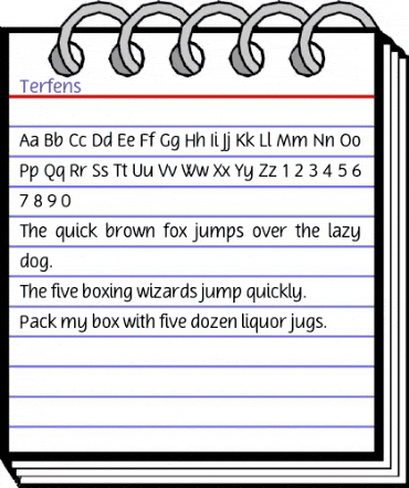 Terfens Regular animated font preview