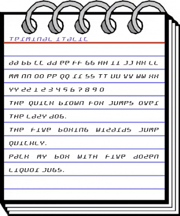 Terminal Italic animated font preview