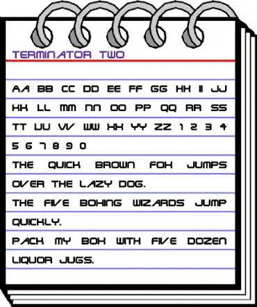 Terminator Two Regular animated font preview Terminator Two Regular animated font preview
