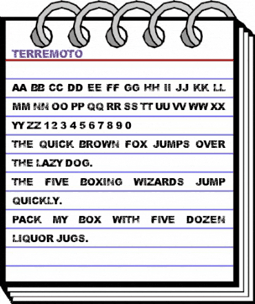 Terremoto Regular animated font preview Terremoto Regular animated font preview