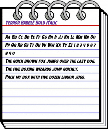 Terror Babble Bold Italic Bold Italic animated font preview Terror Babble Bold Italic Bold Italic animated font preview