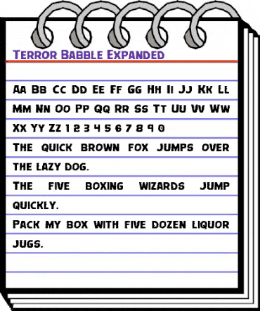 Terror Babble Expanded Expanded animated font preview Terror Babble Expanded Expanded animated font preview