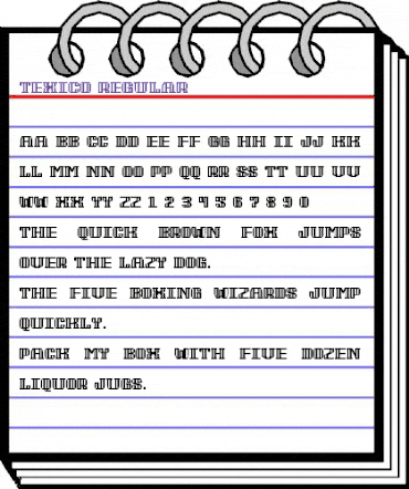 Texico Regular animated font preview Texico Regular animated font preview