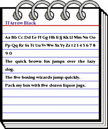 TFArrow Black animated font preview TFArrow Black animated font preview