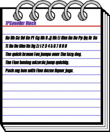 TFCavalier Regular animated font preview TFCavalier Regular animated font preview