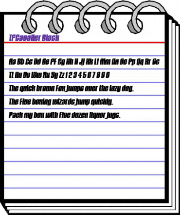 TFCavalier Regular animated font preview