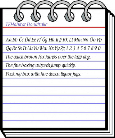 TFHabitat Book Italic animated font preview TFHabitat Book Italic animated font preview