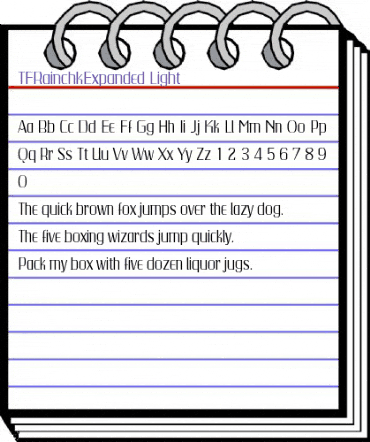 TFRainchkExpanded Light animated font preview TFRainchkExpanded Light animated font preview