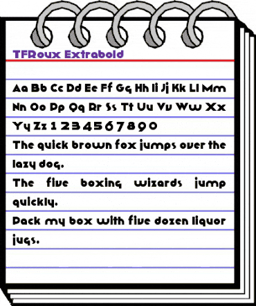 TFRoux Extrabold animated font preview TFRoux Extrabold animated font preview