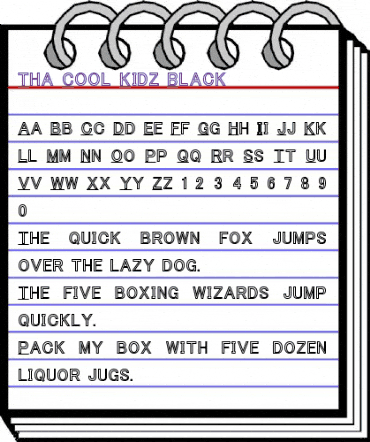Tha Cool Kidz Black Black animated font preview