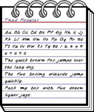 Thad Regular animated font preview