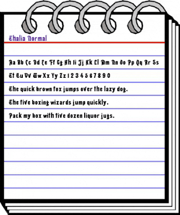 Thalia Normal animated font preview