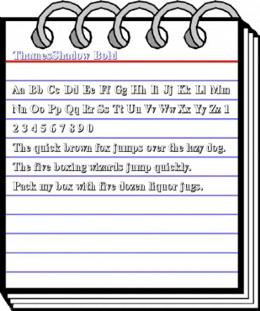 ThamesShadow Bold animated font preview ThamesShadow Bold animated font preview
