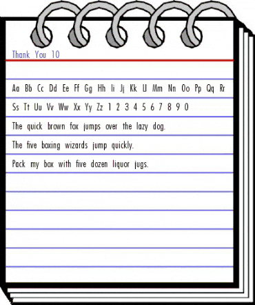 Thank You 10 Regular animated font preview Thank You 10 Regular animated font preview