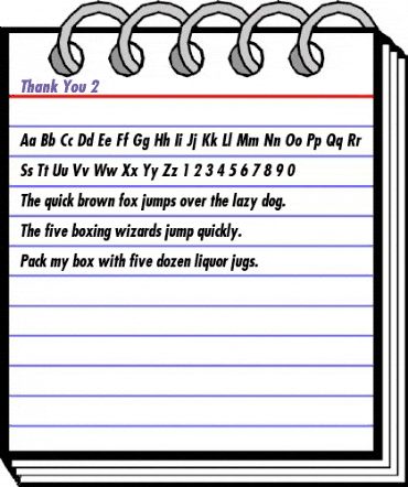Thank You 2 Bold Italic animated font preview