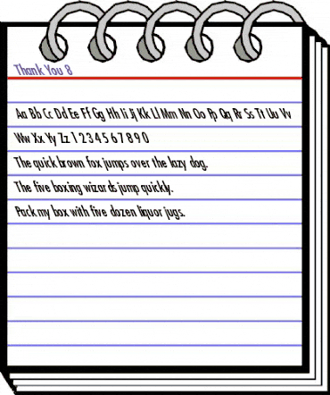 Thank You 8 Regular animated font preview Thank You 8 Regular animated font preview