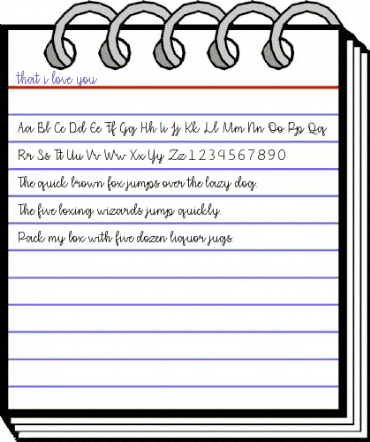 that i love you Regular animated font preview