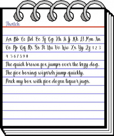 Thatch Regular animated font preview Thatch Regular animated font preview