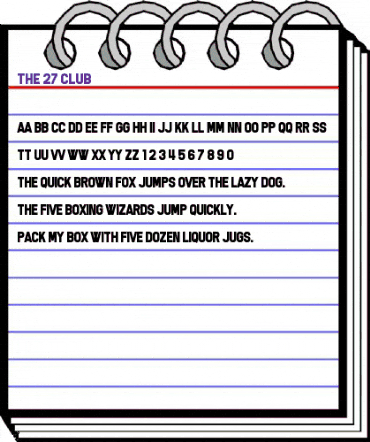 The 27 Club Regular animated font preview The 27 Club Regular animated font preview