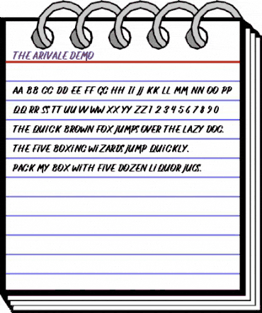 The Arivale Demo Regular animated font preview