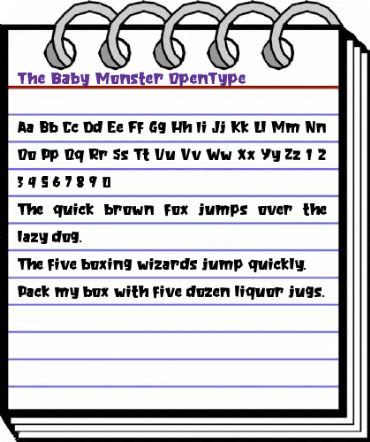The Baby Monster Regular animated font preview
