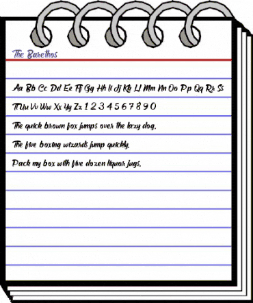 The Barethos Regular animated font preview