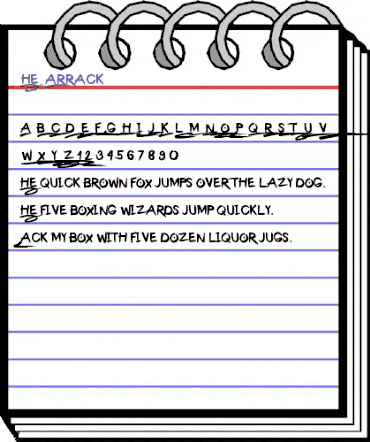 The Barrack Regular animated font preview